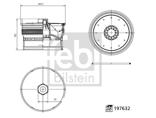 FEBI BILSTEIN 197632 147mm for DAF