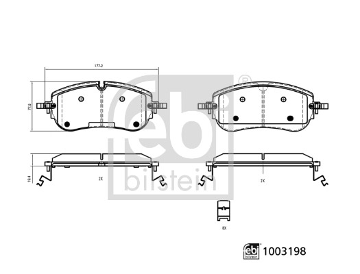 FEBI BILSTEIN 1003198 foraksel for JAGUAR LAND ROVER