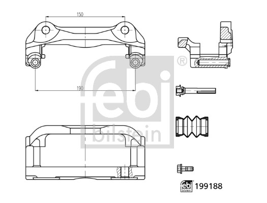 FEBI BILSTEIN 199188 højre foraksel for LAND ROVER