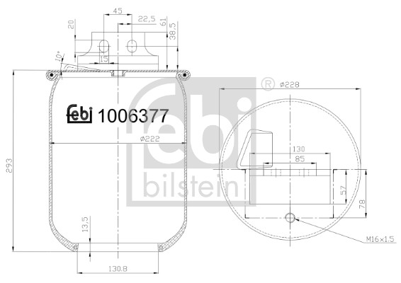 FEBI BILSTEIN 1006377 Bagaksel højre for IVECO