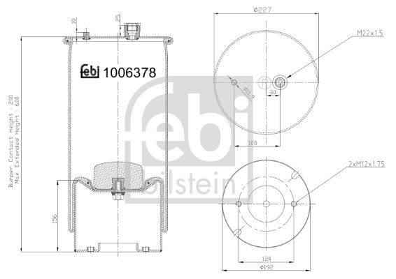 FEBI BILSTEIN 1006378 bagaksel for MERCEDES-BENZ