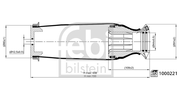FEBI BILSTEIN Fjederbælg, førerhuslejring 1000221 bag