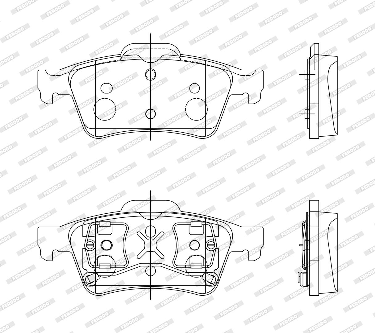 FERODO Bremseklodser fdb1540 for FORD OPEL SAAB VAUXHALL JAGUAR MAZDA RENAULT NISSAN