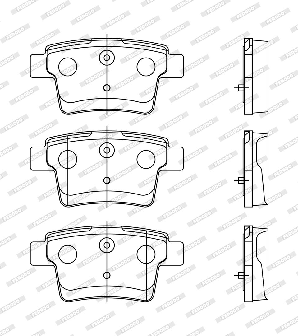 FERODO Bremseklodser fdb1885 for FORD EMGRAND JAGUAR