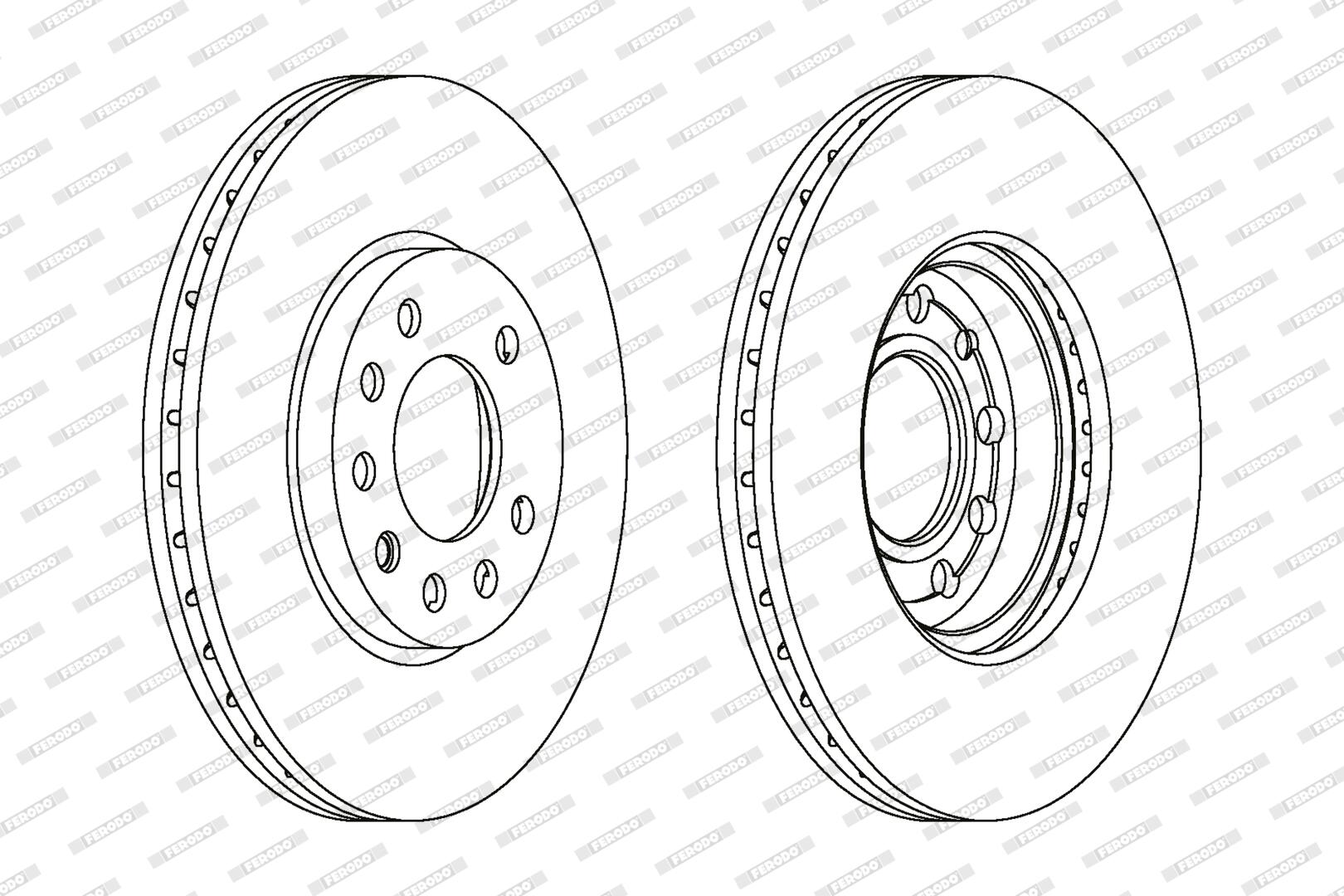 FERODO Bremseskive ddf1042c 280mm 25mm for OPEL CHEVROLET