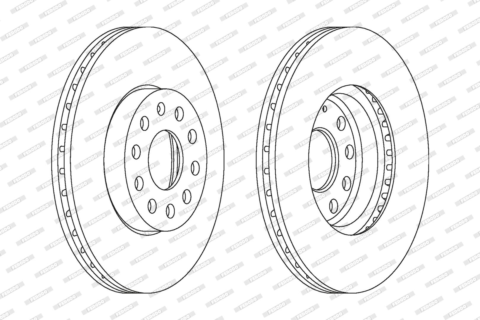 FERODO Bremseskive ddf1218c 288mm 25mm for CUPRA VAG SKODA VW AUDI
