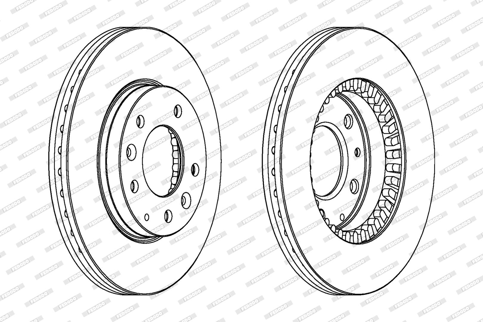FERODO Bremseskive ddf1278c 274mm 24mm for MAZDA
