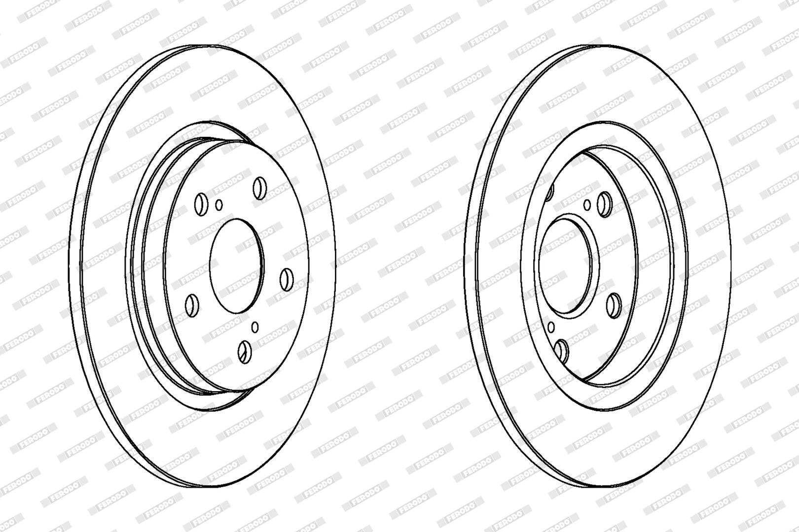 FERODO Bremseskive ddf1755c 290mm 11mm for TOYOTA
