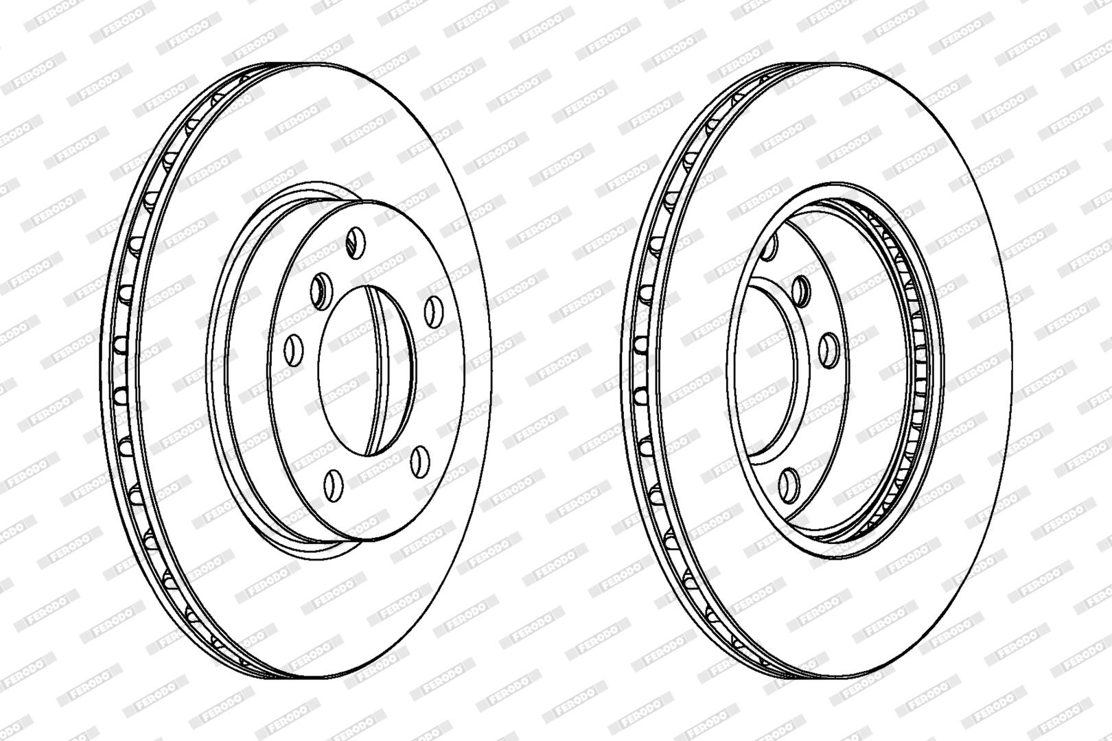 FERODO Bremseskive ddf258c 286mm 22mm for BMW