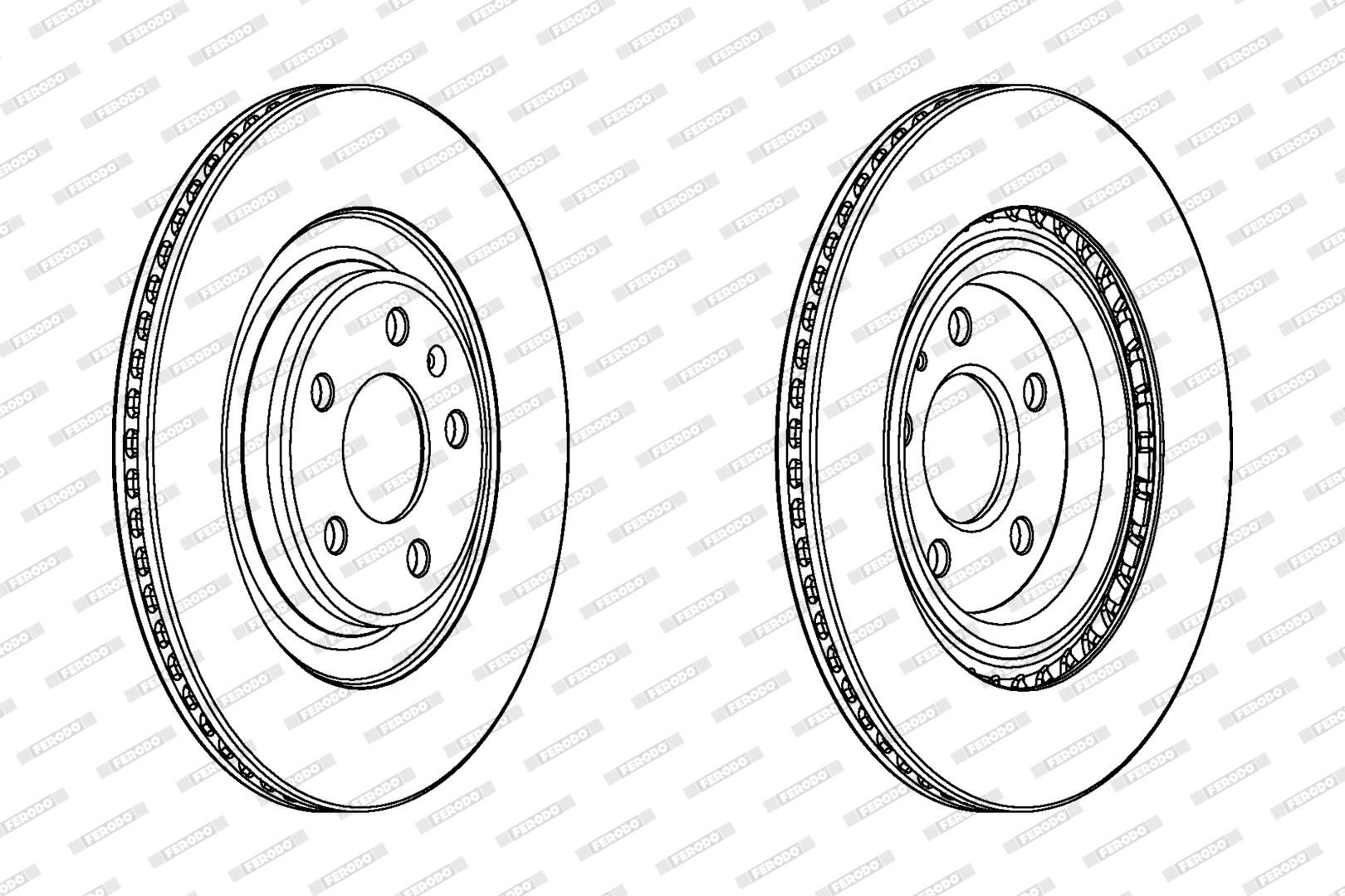 FERODO Bremseskive ddf2383c 330mm 22mm for VW AUDI PORSCHE