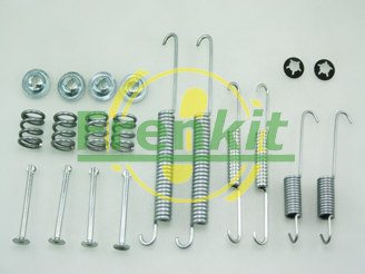 FRENKIT Tilbehørssæt, parkeringsbremsebakker 950754 bagaksel for PEUGEOT