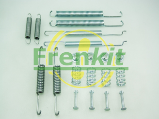 FRENKIT Tilbehørssæt, parkeringsbremsebakker 950681 bagaksel for VAG SKODA