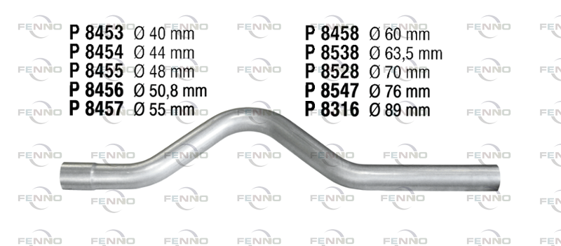 FENNO Udstødningsrør, universal p8454