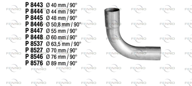 FENNO Udstødningsrør, universal p8444