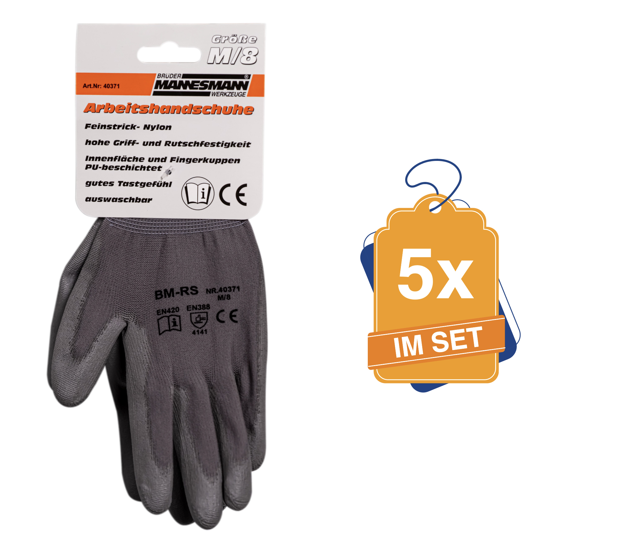 MANNESMANN Beskyttelseshandsker m403715set