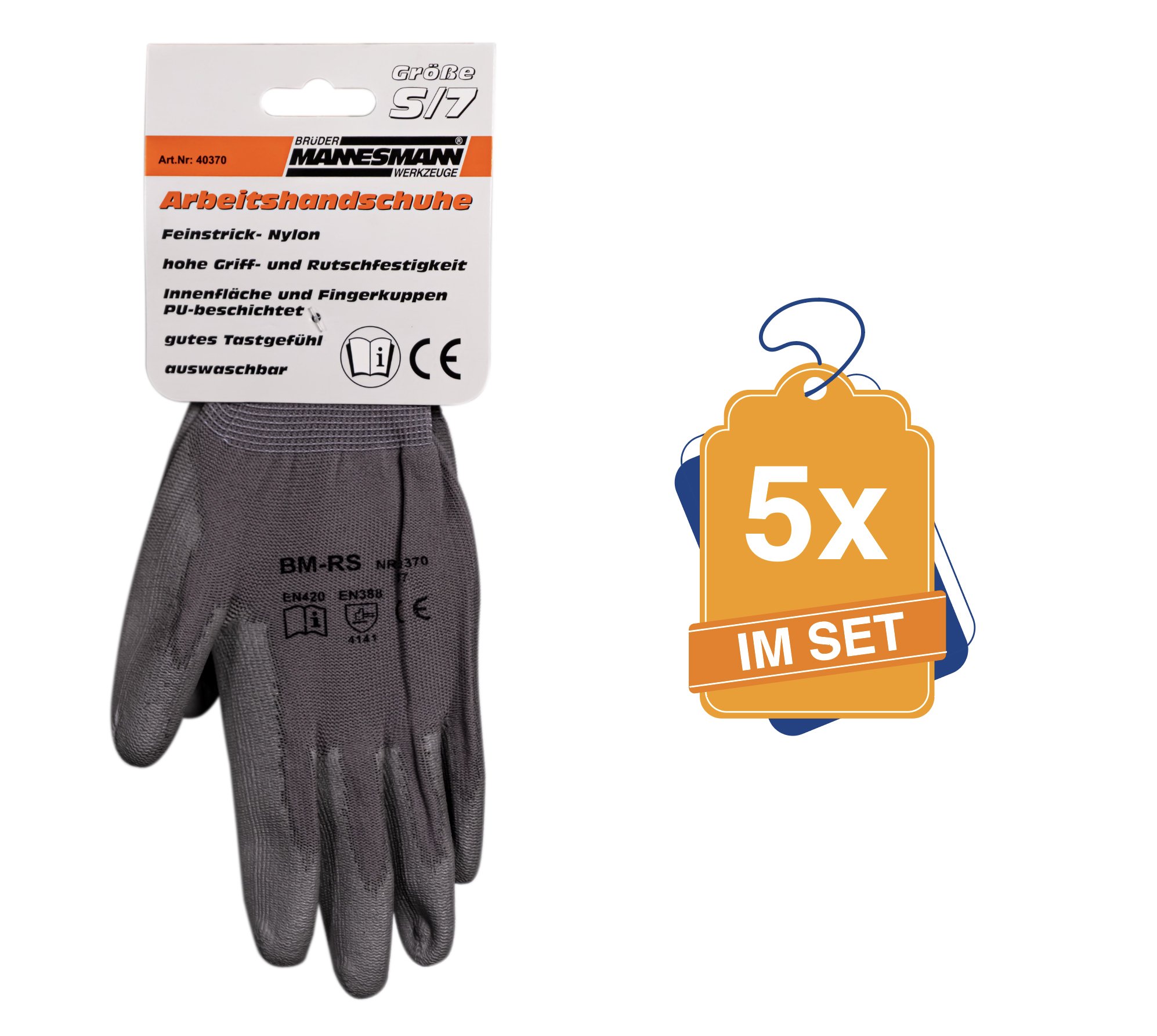 MANNESMANN Beskyttelseshandsker m403705set