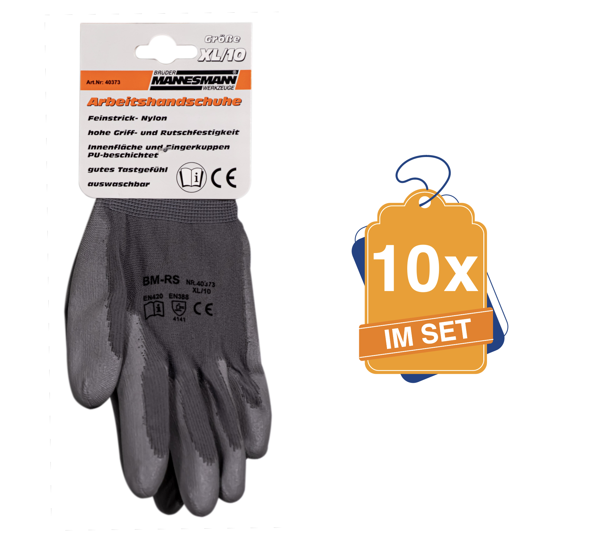 MANNESMANN Beskyttelseshandsker m4037310set