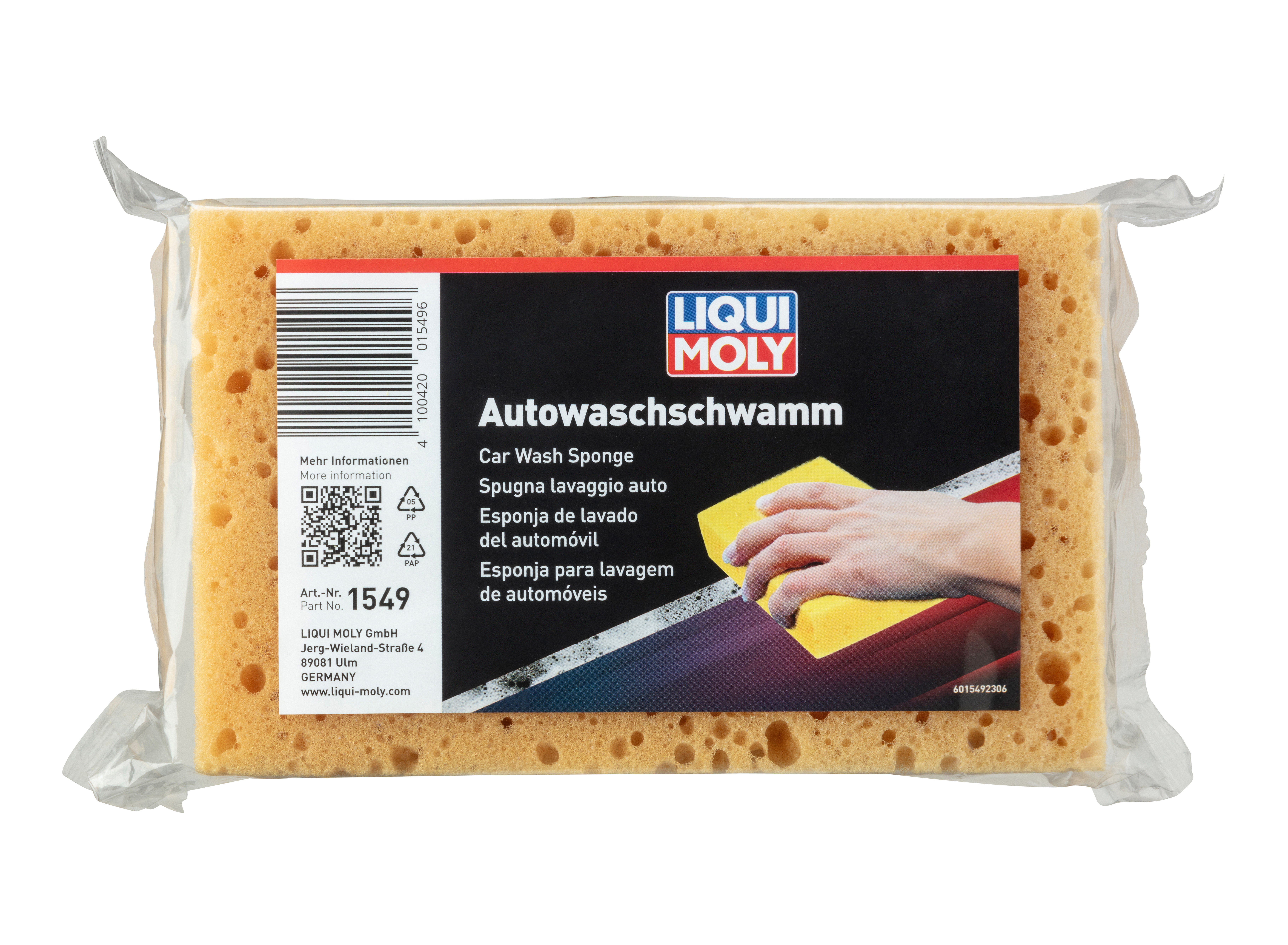 Bilvaskesvamp, gul farve - til hånd vask fra Liqui Moly