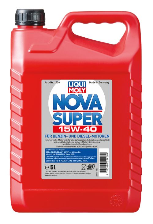 Produktbillede for Liqui Moly Nova Super 15W-40 [5L]