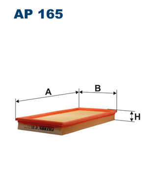 FILTRON Luftfilter ap165 Filterindsats length_mm_203|Længde [mm]|335 width_mm_206|Bredde [mm]|171 height_mm_209|Højde [mm]|38 38mm for VOLVO