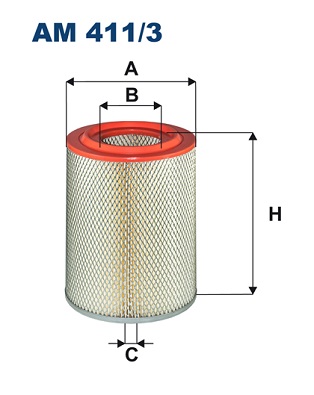 FILTRON Luftfilter am4113 Filterindsats height_mm_209|Højde [mm]|250 outer_diameter_mm_497|Yderdiameter [mm]|183 inner_diameter_1_mm_995|Inder diamete