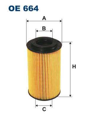 FILTRON Oliefilter oe664 Filterindsats height_mm_209|Højde [mm]|113 outer_diameter_1_mm_978|Yderdiameter 1 [mm]|61 inner_diameter_1_mm_995|Inder diame