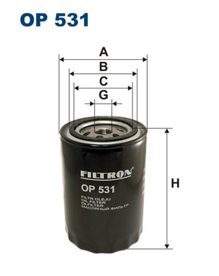 FILTRON Oliefilter op531 Påskruet 142mm 3/4-16 UNF for OPEL FIAT FORD GENERAL MOTORS VAUXHALL