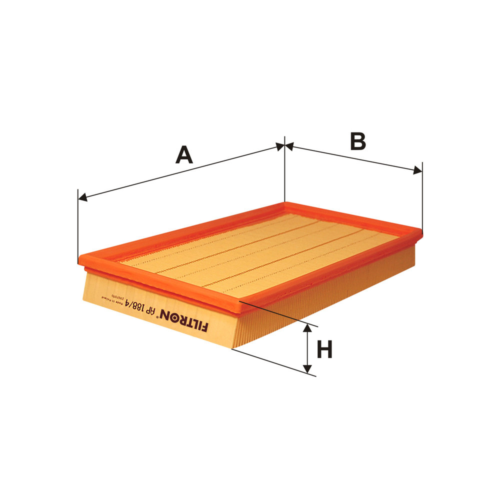 FILTRON Luftfilter ap1884 Filterindsats length_mm_203|Længde [mm]|302 width_mm_206|Bredde [mm]|175 height_mm_209|Højde [mm]|46 46mm for SAAB