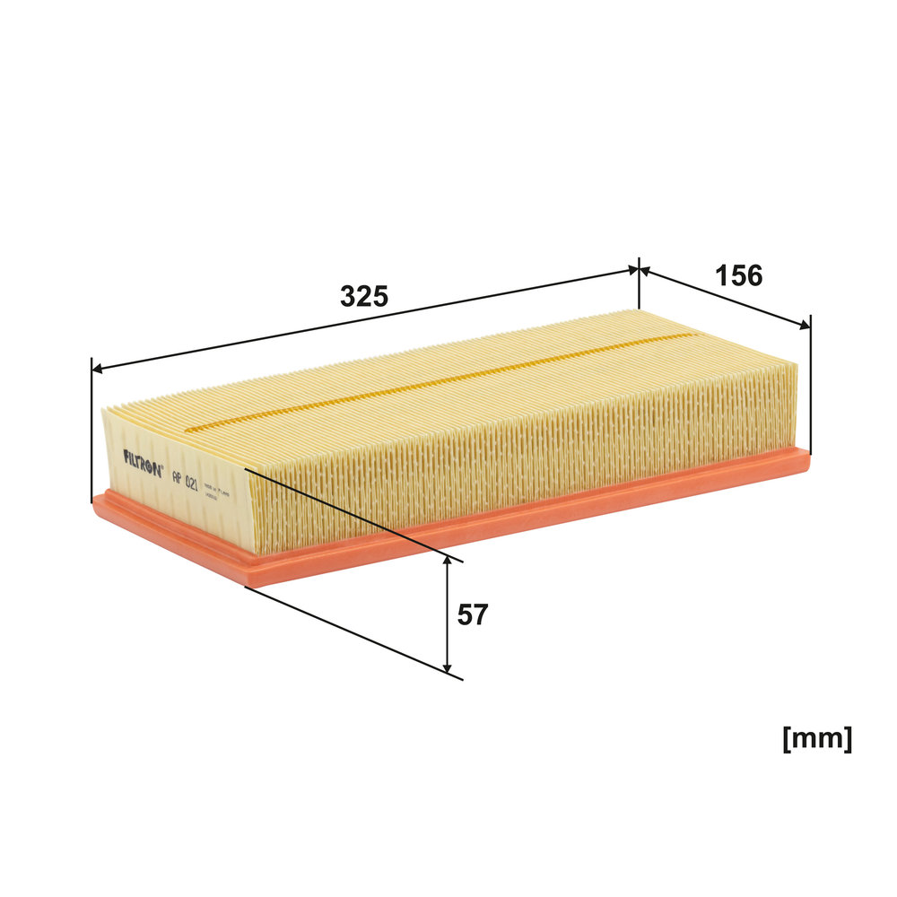FILTRON Luftfilter ap021 Filterindsats length_mm_203|Længde [mm]|325 width_mm_206|Bredde [mm]|150 height_mm_209|Højde [mm]|57 57mm for PEUGEOT FORD G