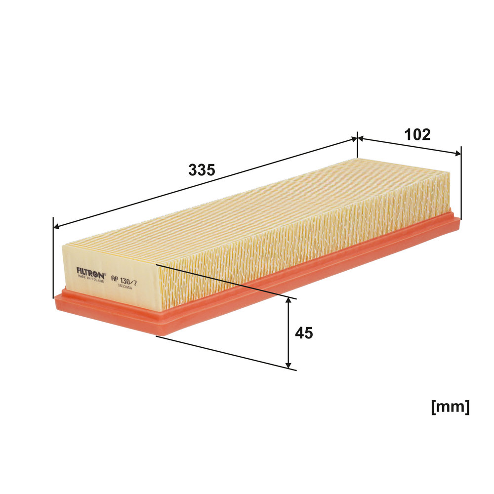 FILTRON Luftfilter ap1307 Filterindsats length_mm_203|Længde [mm]|335 width_mm_206|Bredde [mm]|102 height_mm_209|Højde [mm]|58 58mm for PEUGEOT CITRO