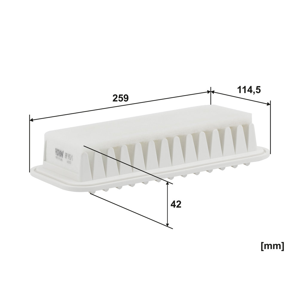 FILTRON Luftfilter ap1421 Filterindsats length_mm_203|Længde [mm]|257 width_mm_206|Bredde [mm]|115 height_mm_209|Højde [mm]|45 45mm for TOYOTA CITROË