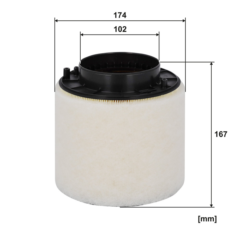 FILTRON Luftfilter ak3715 Filterindsats height_mm_209|Højde [mm]|168 inner_diameter_mm_496|Indvendig diameter [mm]|102 outer_diameter_mm_497|Yderdiame