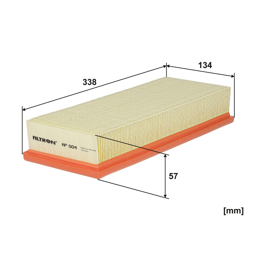 FILTRON Luftfilter ap004 Filterindsats length_mm_203|Længde [mm]|334 width_mm_206|Bredde [mm]|134 height_mm_209|Højde [mm]|57 57mm for FORD GENERAL M