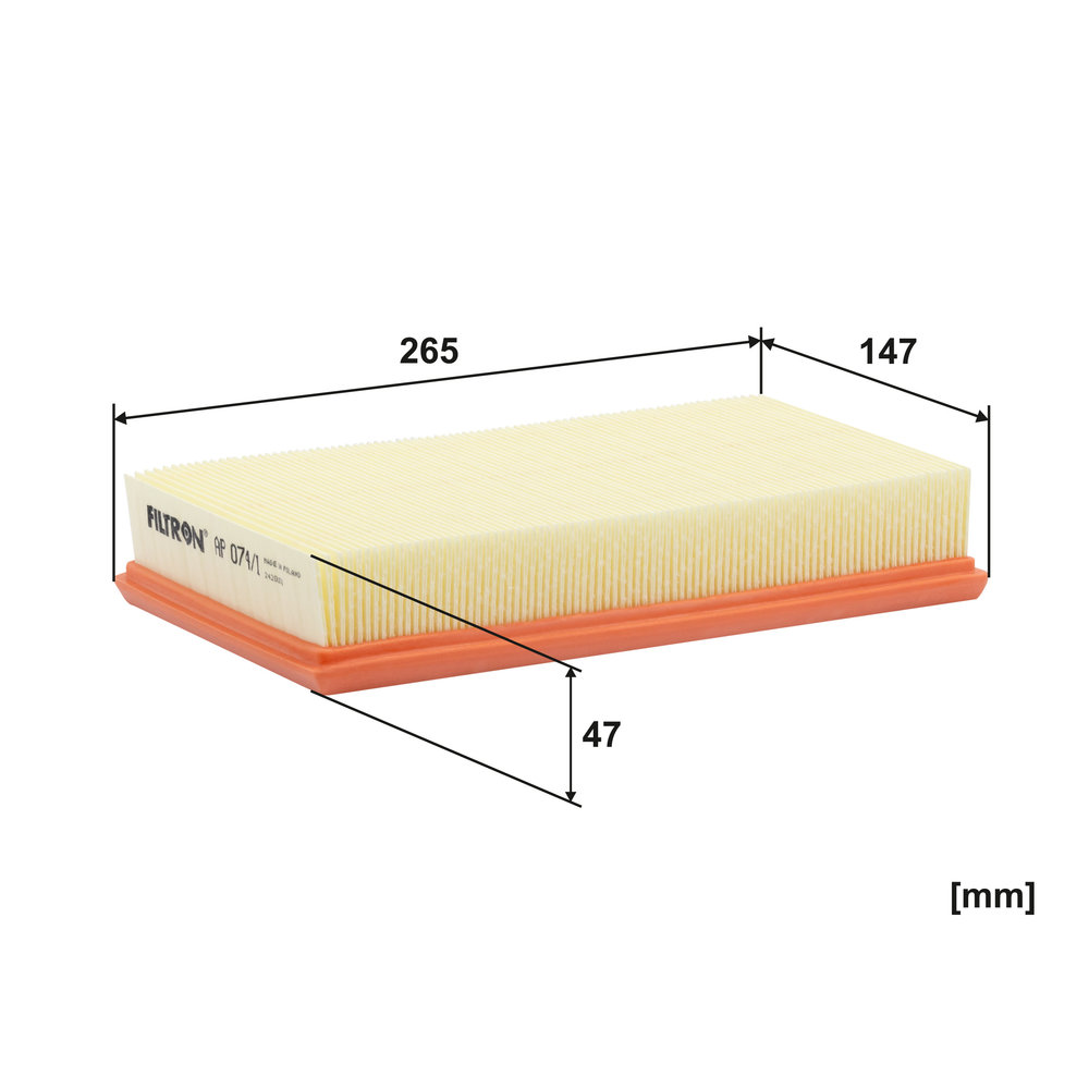 FILTRON Luftfilter ap0741 Filterindsats length_mm_203|Længde [mm]|269 width_mm_206|Bredde [mm]|151 height_mm_209|Højde [mm]|37 37mm for FORD