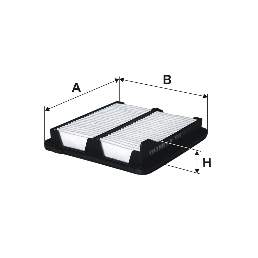 FILTRON Luftfilter ap1031 Filterindsats length_mm_203|Længde [mm]|194 width_mm_206|Bredde [mm]|180 height_mm_209|Højde [mm]|47 47mm for HONDA