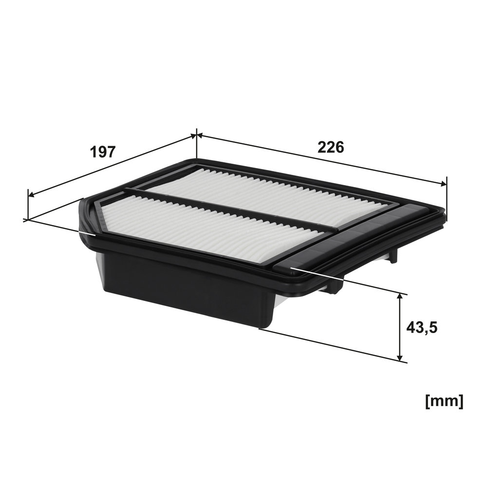 FILTRON Luftfilter ap1047 Filterindsats length_mm_203|Længde [mm]|225 width_mm_206|Bredde [mm]|195 height_mm_209|Højde [mm]|44 44mm for HONDA