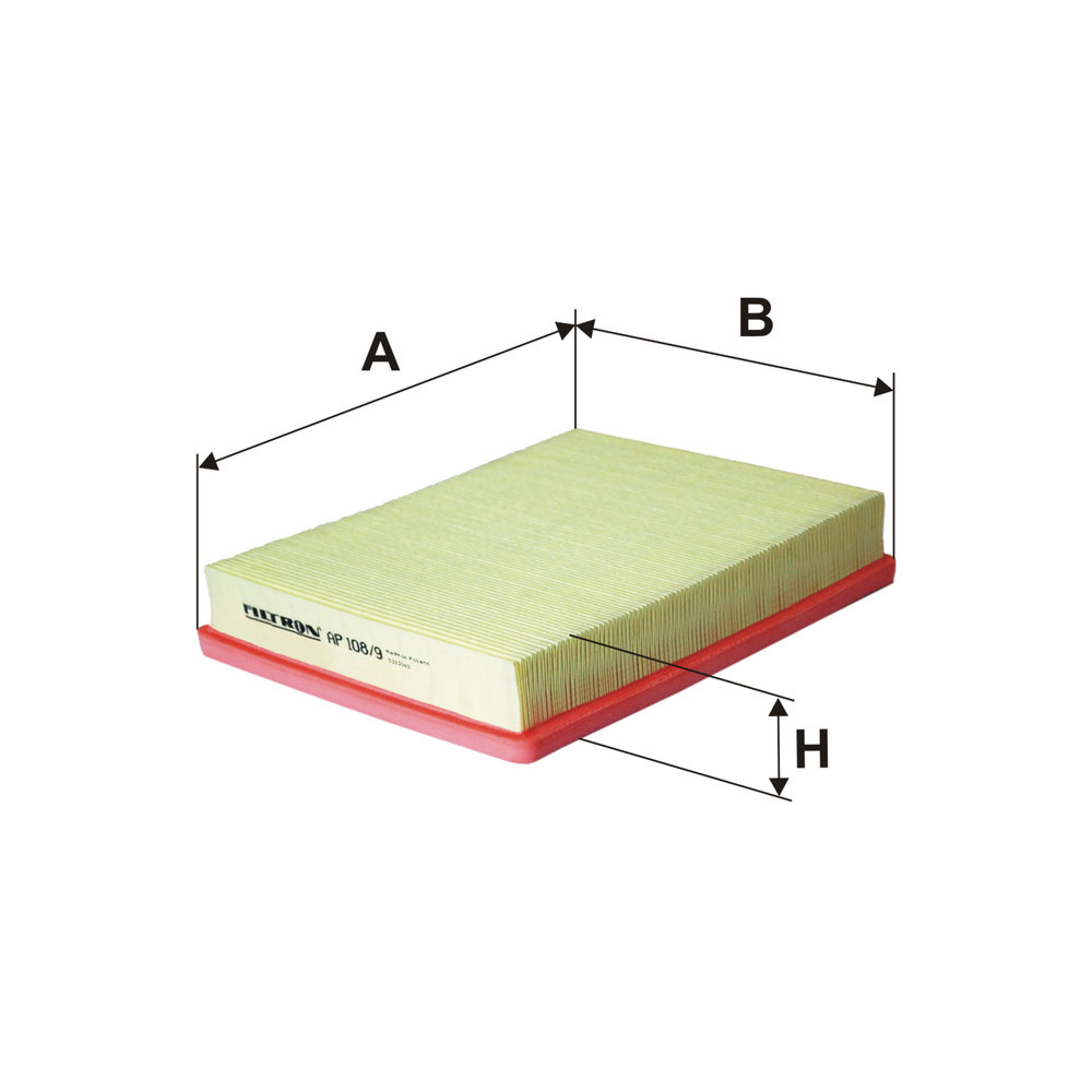 FILTRON Luftfilter ap1089 Filterindsats length_mm_203|Længde [mm]|258 width_mm_206|Bredde [mm]|201 height_mm_209|Højde [mm]|44 44mm for KIA