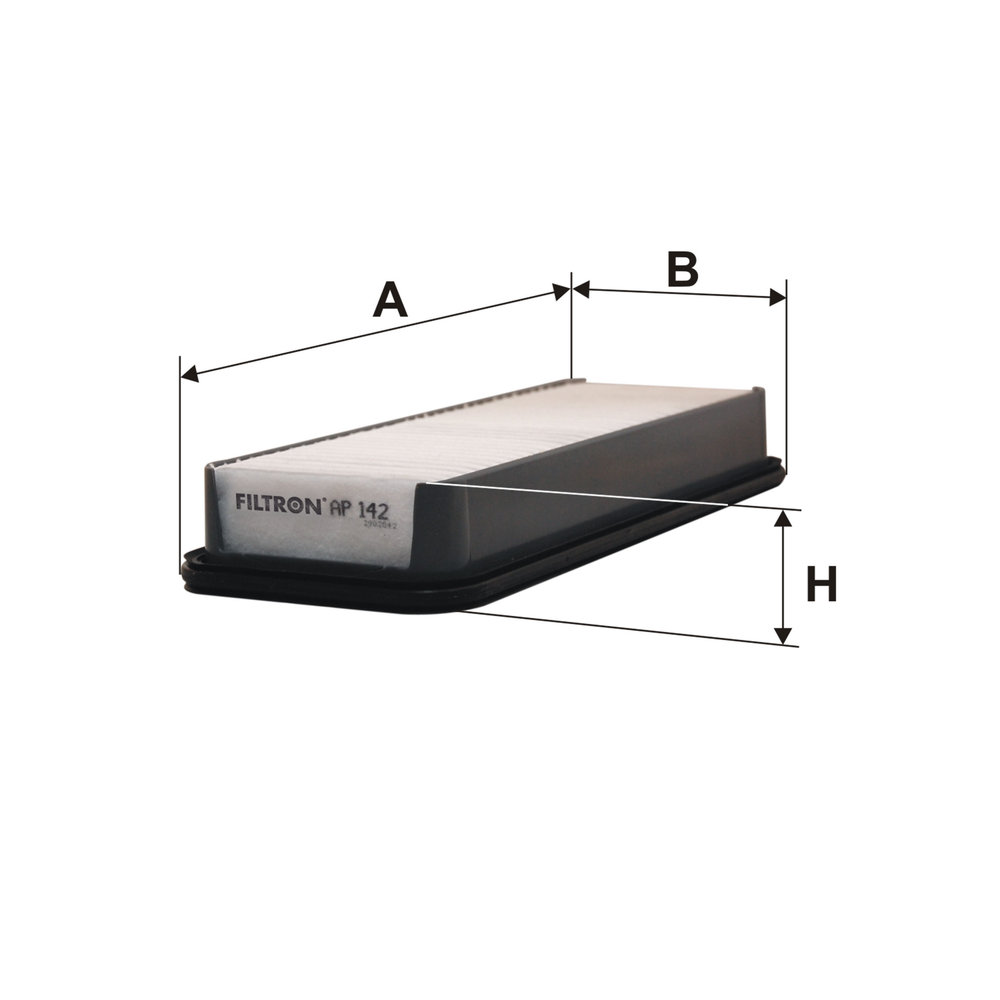 FILTRON Luftfilter ap142 Filterindsats length_mm_203|Længde [mm]|308 width_mm_206|Bredde [mm]|121 height_mm_209|Højde [mm]|43 43mm for TOYOTA