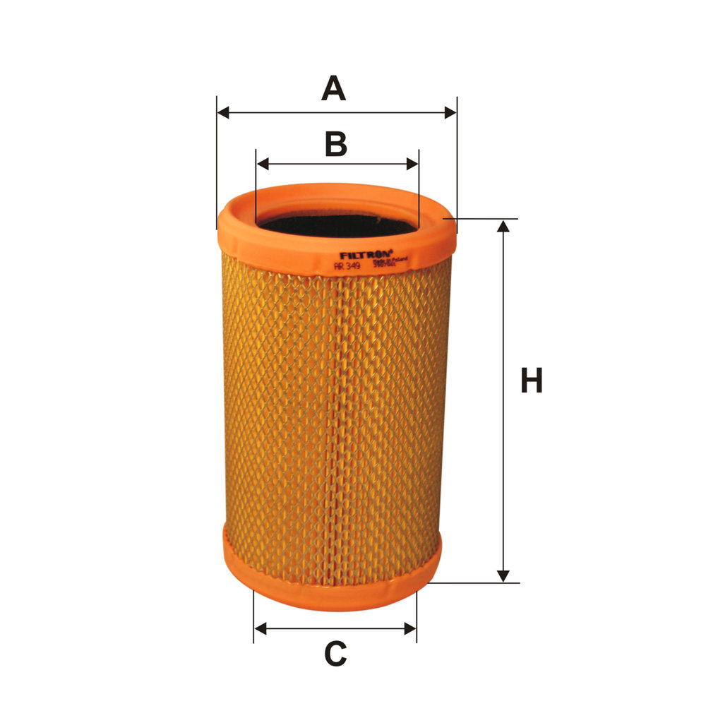 FILTRON Luftfilter ar349 Filterindsats height_mm_209|Højde [mm]|179 outer_diameter_mm_497|Yderdiameter [mm]|107 inner_diameter_1_mm_995|Inder diameter