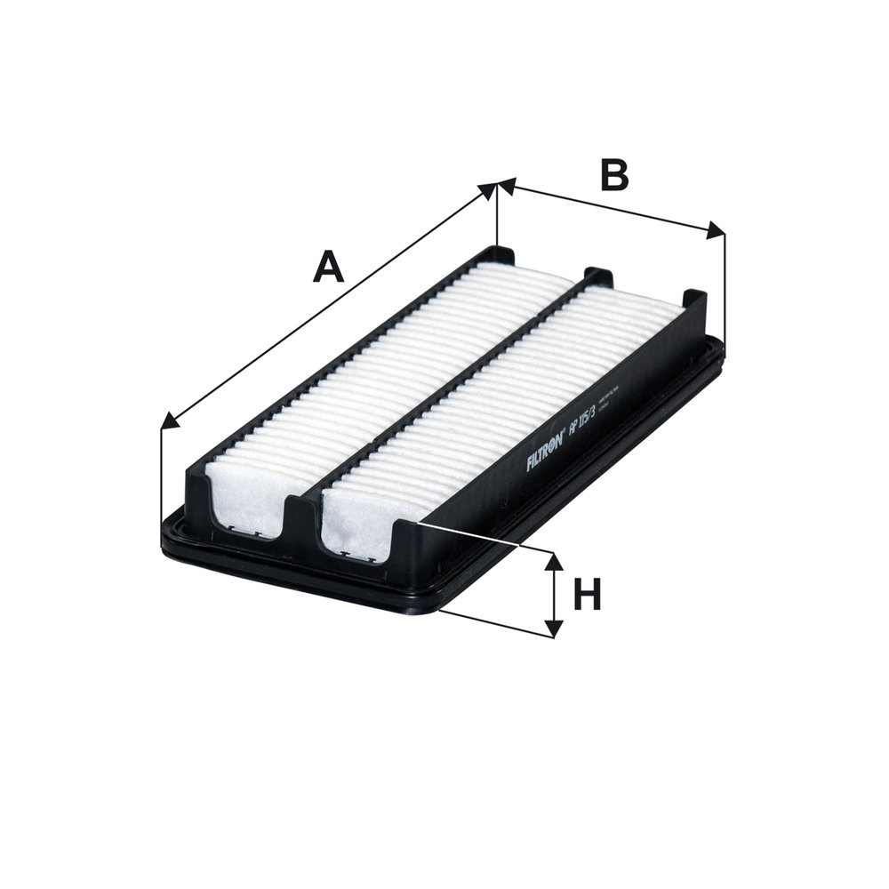 FILTRON Luftfilter ap1153 Filterindsats length_mm_203|Længde [mm]|344 width_mm_206|Bredde [mm]|145 height_mm_209|Højde [mm]|41 41mm for FIAT MAZDA