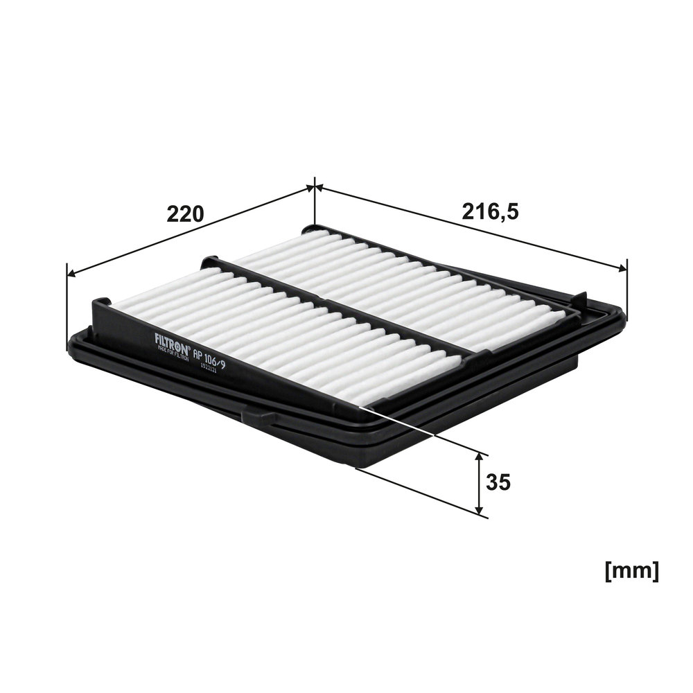 FILTRON Luftfilter ap1069 Filterindsats length_mm_203|Længde [mm]|216 width_mm_206|Bredde [mm]|212 height_mm_209|Højde [mm]|34 34mm for HONDA