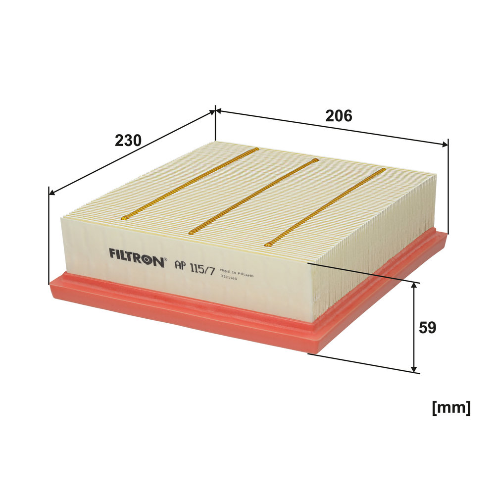FILTRON Luftfilter ap1157 Filterindsats length_mm_203|Længde [mm]|228 width_mm_206|Bredde [mm]|207 height_mm_209|Højde [mm]|57 57mm for MAZDA