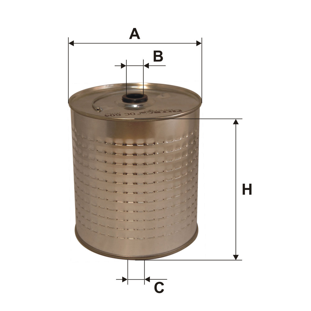 FILTRON Oliefilter oc604 Filterindsats height_mm_209|Højde [mm]|125 outer_diameter_mm_497|Yderdiameter [mm]|111 inner_diameter_1_mm_995|Inder diameter