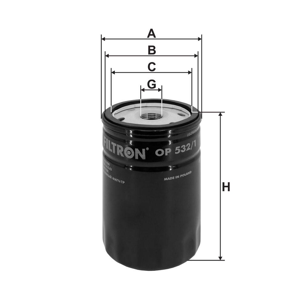 FILTRON Oliefilter op5321 Påskruet 123mm 3/4-16 UNF for FORD CHRYSLER FIAT MAZDA FORD USA