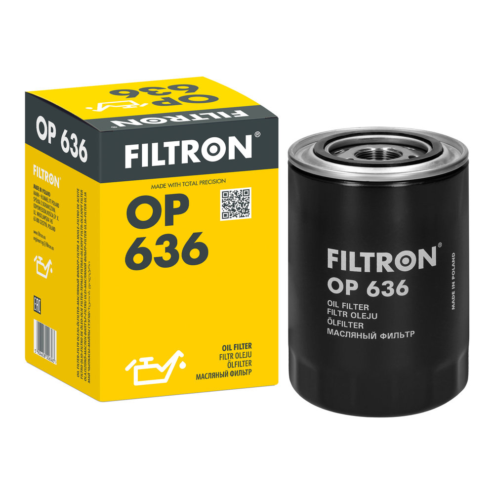 FILTRON Oliefilter op636 Påskruet 143mm M26x1.5 for MITSUBISHI NISSAN FUSO (MITSUBISHI)