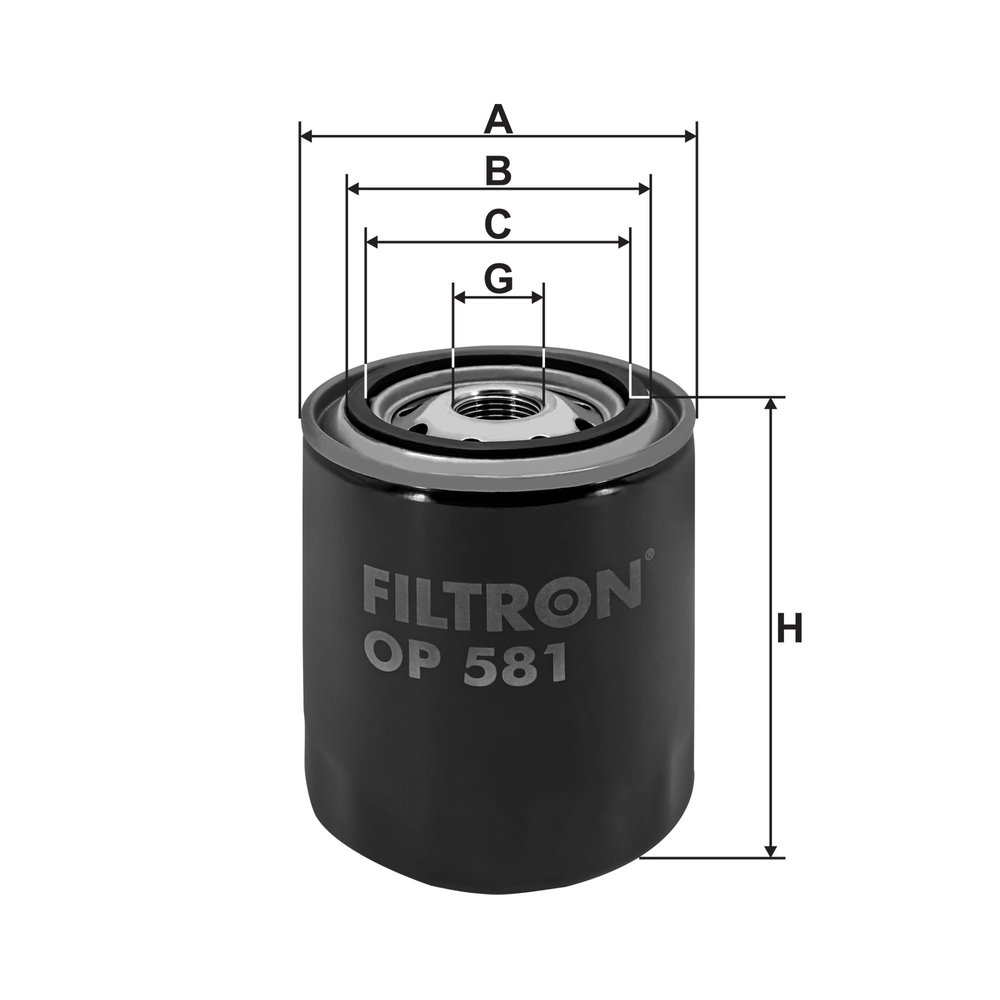 FILTRON Oliefilter op581 Påskruet 102mm 3/4-16 UNF for FORD GENERAL MOTORS SUBARU NISSAN