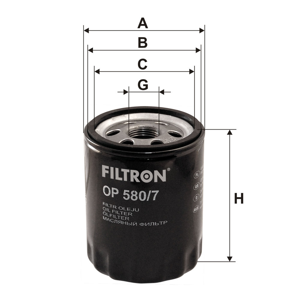FILTRON Oliefilter op5807 Påskruet 93mm 13/16-16 UNF for FORD GENERAL MOTORS HUIZHONG RENAULT ROVER LOTUS LAND ROVER