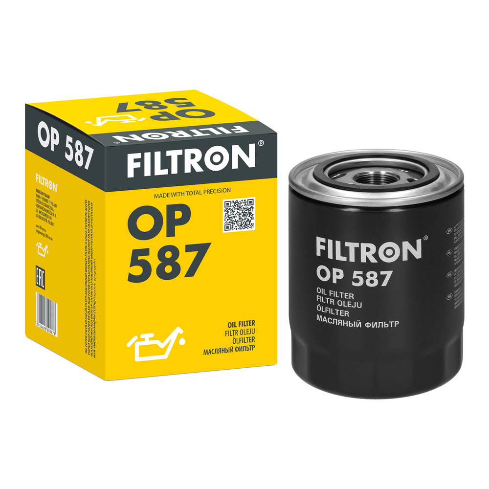 FILTRON Oliefilter op587 Påskruet 131mm M26x1.5 for TOYOTA HYUNDAI MAZDA MITSUBISHI PROTON