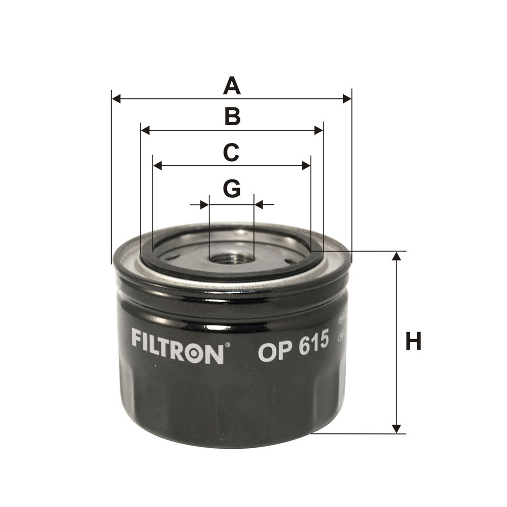 FILTRON Oliefilter op615 Påskruet 69mm 3/4-16 UNF for GENERAL MOTORS FORD VAUXHALL