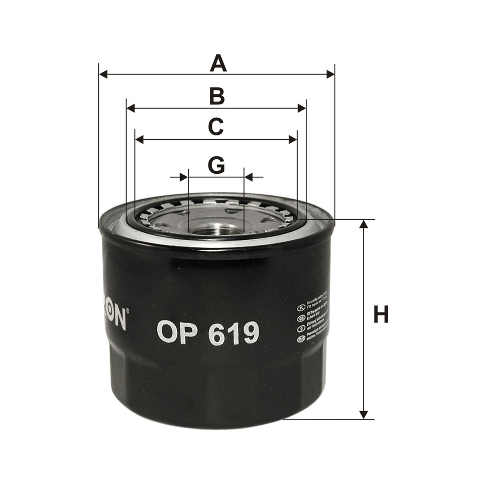 FILTRON Oliefilter op619 Påskruet 99mm M24x1.5 for TOYOTA